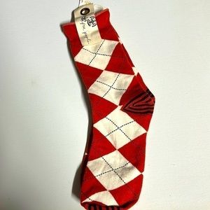 FREE People Argyle socks orange black and cream one size